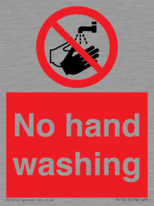 No hand washing
